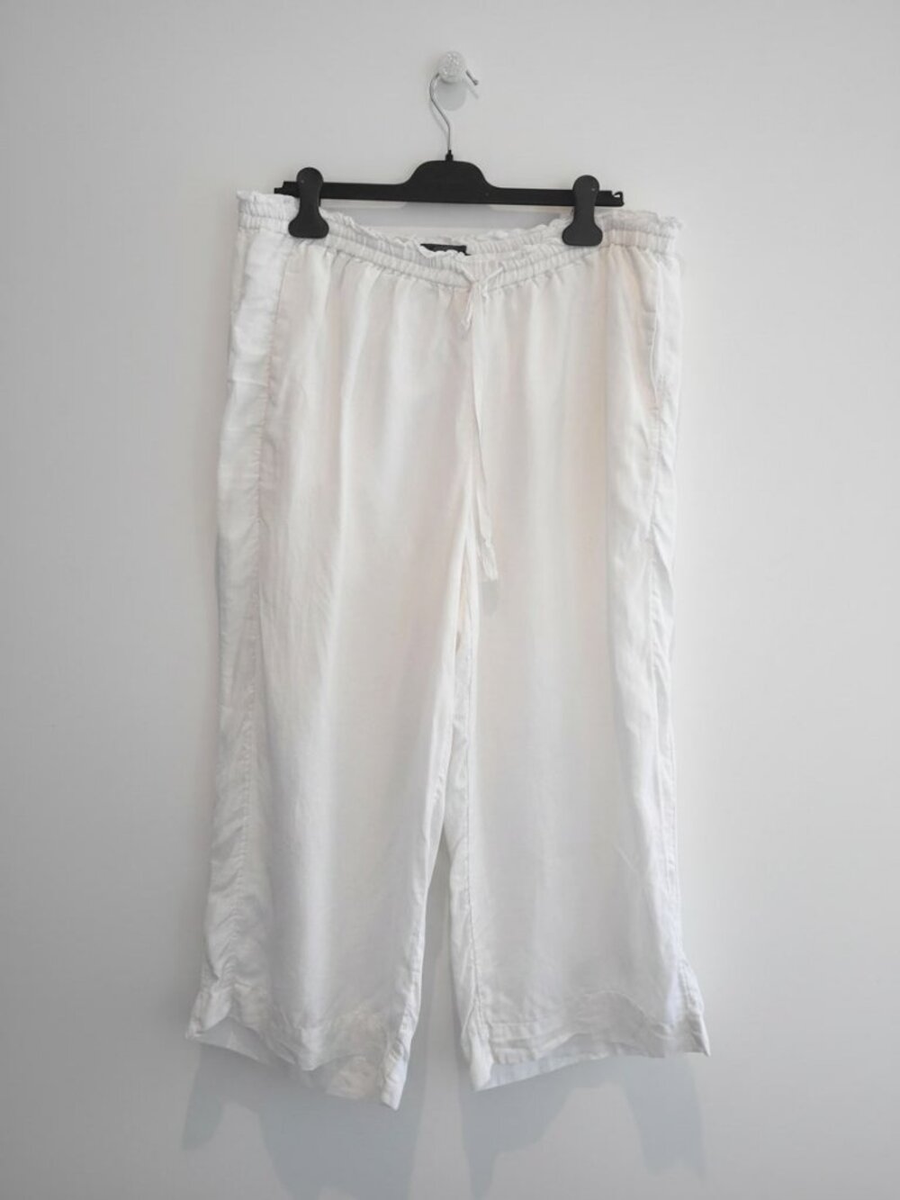 J. Crew 100% Linen Drawstring Pants Size XXL White